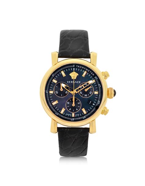 black and gold versace watch women's|versace watch with chronograph q5c.